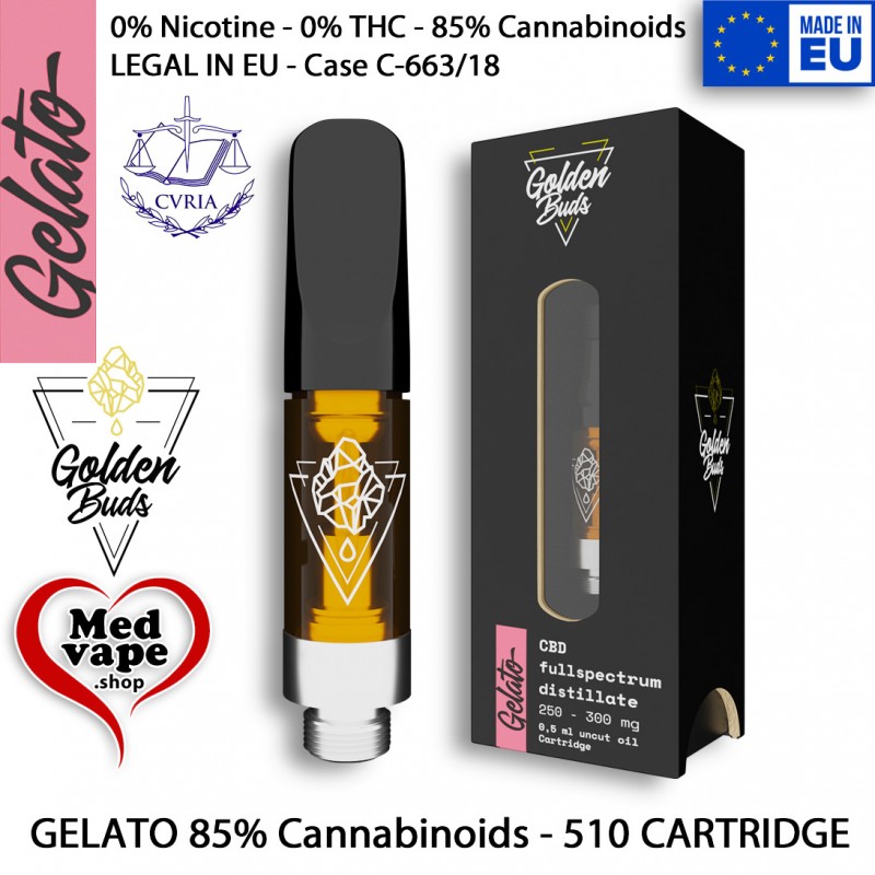 GELATO 85% CANNABINOIDS 510 CARTRIDGE - GOLDEN BUDS