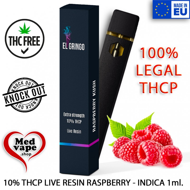 THCP VAPE RASPBERRY KUSH LIVE RESIN - EL GRINGO TCH-P THC