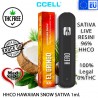 HHCO VAPE 96% HAWAIIAN SNOW SATIVA LIVE RESIN - EL GRINGO