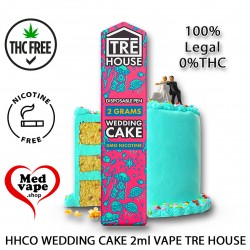 HHCO VAPE WEDDING CAKE INDICA 2ml. (0%THC) - TRE HOUSE MEDVAPE THC WEED