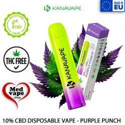 10% CBD VAPE PURPLE PUNCH DISPOSABLE - KANAVAPE MEDVAPE