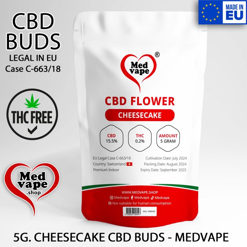 CBD BUDS "CHEESECAKE" 5G. FLOWERS - MEDVAPE